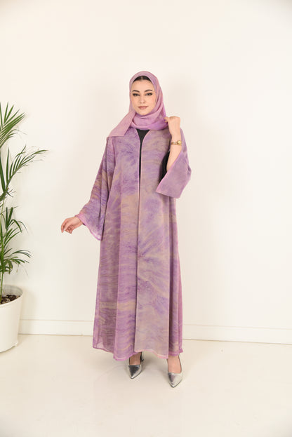 عباية شيفون بنفسجي