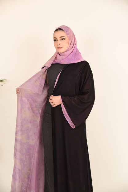 عباية شيفون بنفسجي