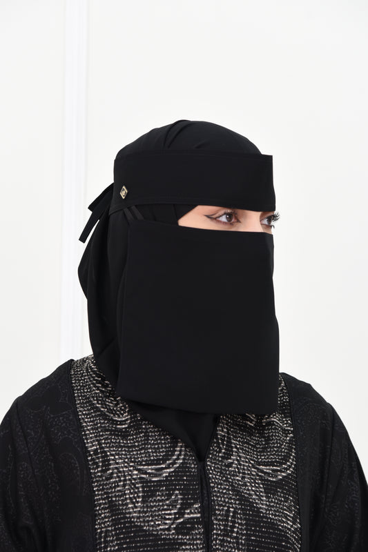 نقاب مطاطين مقوى مائل