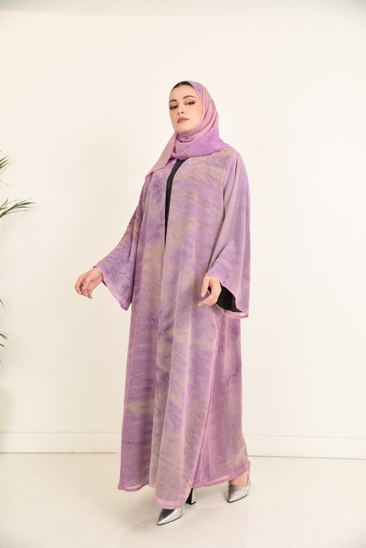 عباية شيفون بنفسجي