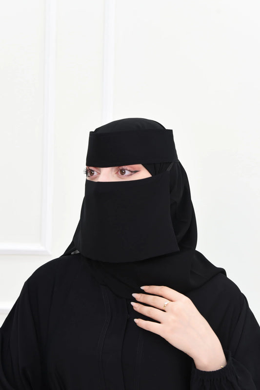 نقاب قصير مائل ساده لوقو